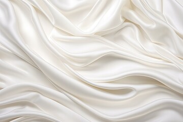 Obraz premium Ivory Imagination: Close-up White Satin