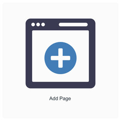 Add Page and browser icon concept