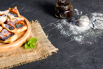 Puff pastry with jam