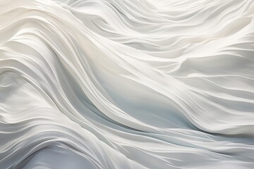 Opal Oceans: Silver Fabric Silk Waves - Captivating Panoramic Views of Tranquil Seas