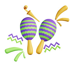 3d carnival festival icon isolated in white background high quality render. 300 dpi. for designer UI easy to use