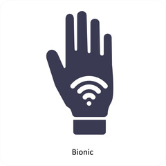 Bionic and technology icon concept