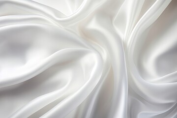 Obraz premium Silky Elegance: Smooth White Silk Cloth Wedding Background - A Stunning Visual for Luxurious Ceremonies