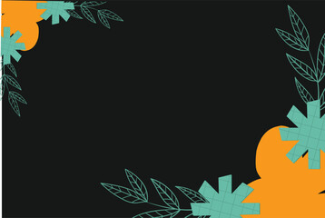 Cool abstract and floral design. Seamless pattern and mask used, easy to re-size. For notebooks, planners, brochures, Abstract creative universal artistic templates. Suitable for poster, business card