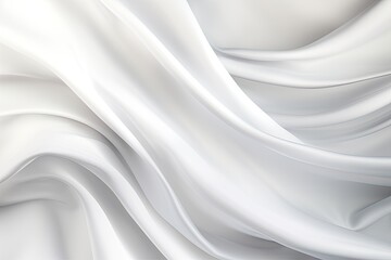 Silver Symphony: White Gray Satin Panoramic Background - Stunning High-Resolution Image for...