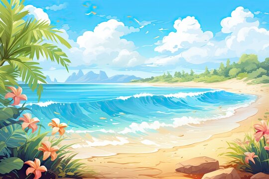 Summer Holiday Beach Background: Tropical & Refreshing Image to Ignite Your Vacation Dreams