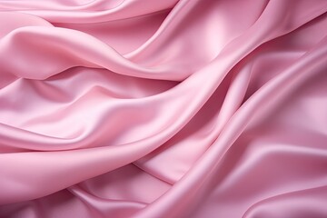 Fototapeta premium Valentine's Day Background: Opulent Pink Silk - Smooth and Elegant