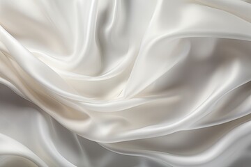 Wedding Waves: Luxury White Silk Cloth for Bridal Backdrop - Abstract, High-Quality Image