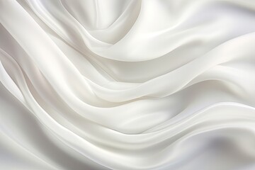 White Waves: Satin Fabric Wedding Background Design � Flowing Elegance for Memorable Ceremonies