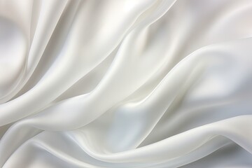 Fototapeta premium White Whisper: Close-up Satin Fabric, Gentle Background