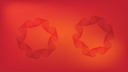 abstract red and black circular shapes on a red background