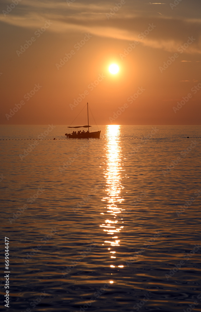 Sticker sonnenuntergang bei umag in istrien