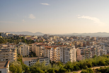 Elevated view of Tirana Albania - obrazy, fototapety, plakaty