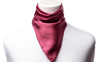 Timeless Classic Ascot Tie in Solid Color, Isolated on White Background