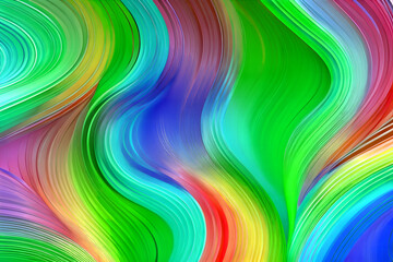 Colorful multicolored wavy background. AI generated content