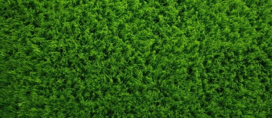 Fototapeta premium Green lawn with a texture like a football field