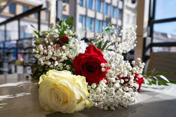 bouquet of roses for bride, witness or bridesmaid