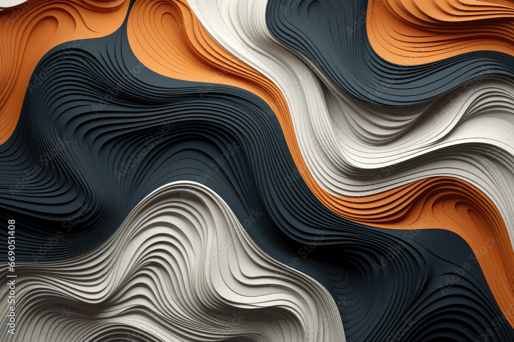 Poster abstract background with dynamic organic lines