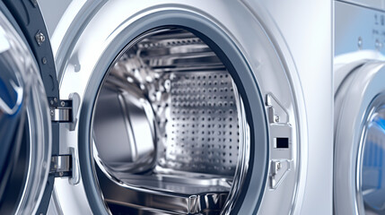 Close up of washing machine