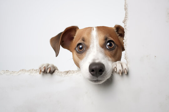 Cute Jack Russell Says - Can I Come Out Now?