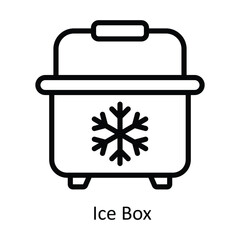 ice box  vector  outline Design illustration. Symbol on White background EPS 10 File 