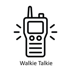 Walkie talkie  vector  outline Design illustration. Symbol on White background EPS 10 File 