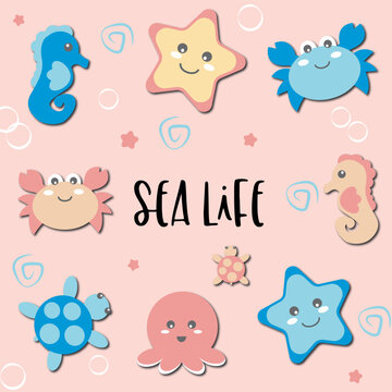 Sea life cliparts