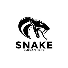 snake head logo vector icon design template