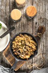 Bigos, a traditional Polish dish with cabbage.