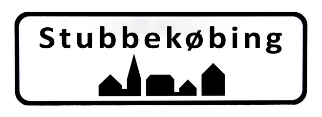 City sign of Stubbekøbing - Stubbekøbing Byskilt