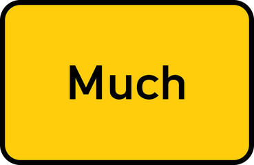 City sign of Much - Ortsschild von Much