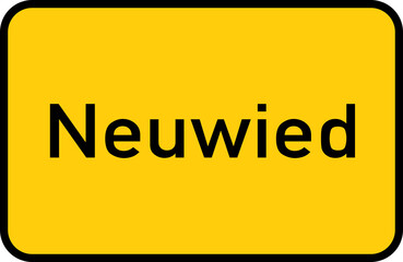 Fototapeta premium City sign of Neuwied - Ortsschild von Neuwied
