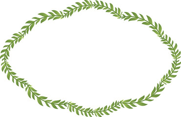 Branch Rectangle Frame Green leaves leaf laurel wreath horizontal vintage frames flower floral border Botanical Branches ornate Elements design border badge decoration isolated 