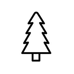Christmas tree - vector icon, symbol, illustration