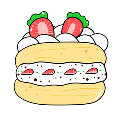 Cafe with desserts and hot and cold drinks available.