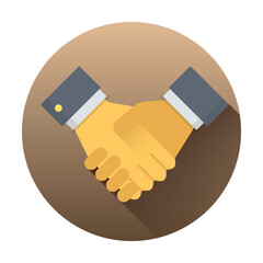 Handshake illustration. A gesture of trust