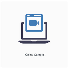 online camera and photo icon concept