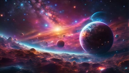 Obraz na płótnie Canvas planet and space