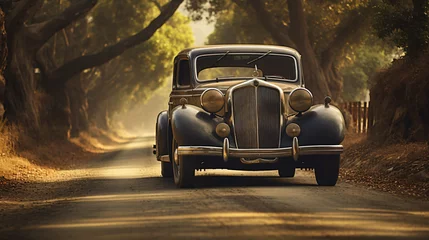 Fototapeten Front view of a vintage car © franklin
