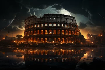 Badkamer foto achterwand Colosseum Golden Collosseum