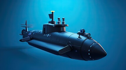 3d Illustration Submarine Isolated Background