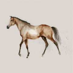 Watercolor Illustration of a Horse