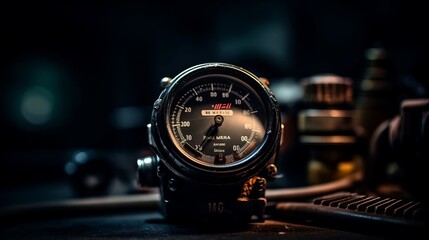 Fototapeta premium Timeless Elegance: Captivating Men's Luxury Wristwatch in Metal Tones, generative AI