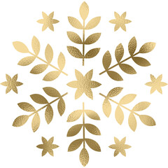 goldene Schneeflocke mit transparentem Hintergrund 