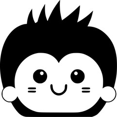 Kawaii - Minimalist and Flat Logo - Vector illustration