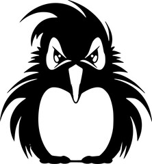 Penguin | Black and White Vector illustration