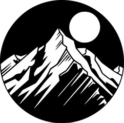 Fototapeta premium Mountains - High Quality Vector Logo - Vector illustration ideal for T-shirt graphic
