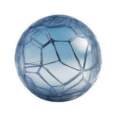 Naklejka premium Blue sphere on transparent background.