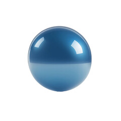 Blue sphere on transparent background.