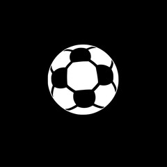 Obraz premium Football - Black and White Isolated Icon - Vector illustration